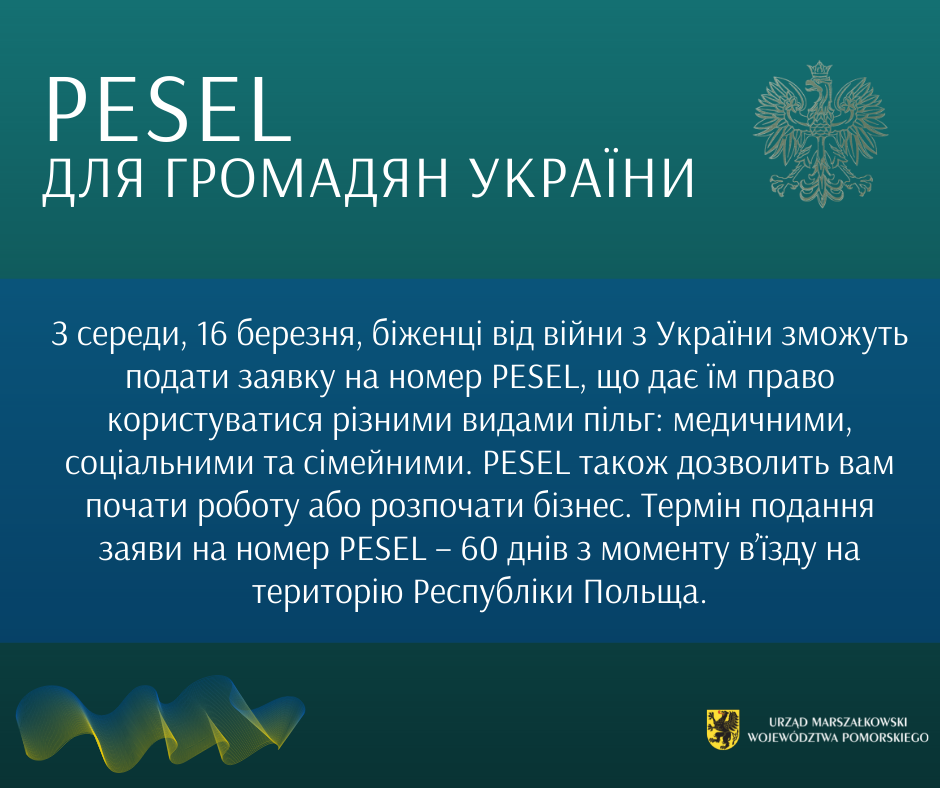 PESEL для громадян України - інфографіка