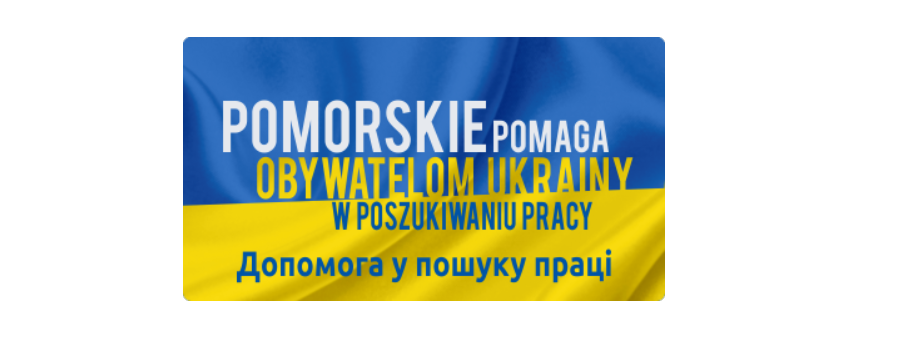 Pomorskie Pomaga Obywatelom Ukrainy w Poszukiwaniu pracy - banner WUP